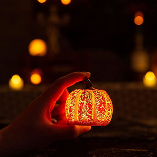 Biter Halloween Gresskarlys, Innendørs Halloween-dekorasjon, Lysende Gresskar