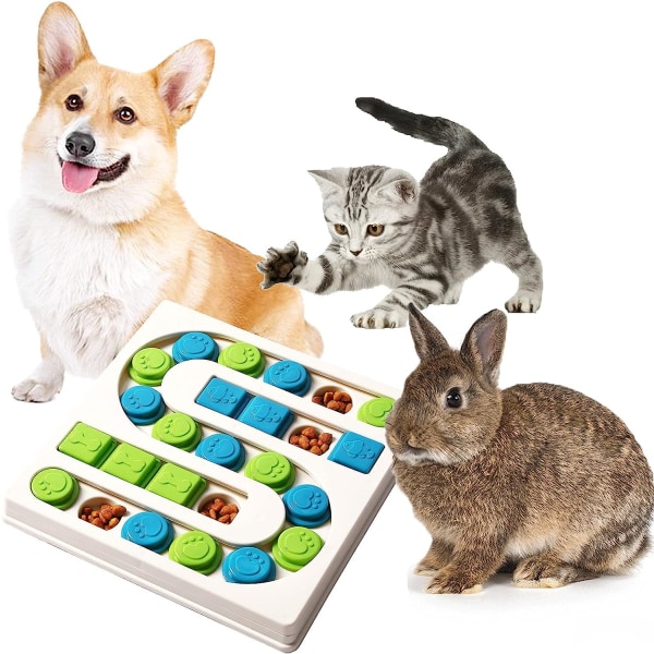 <25 hål> Smart Paws Interactive Pet Pussel Leksaker, Nivå 3 Hund Slow Feeder, Hund Pussel Matare, Kanin leksak