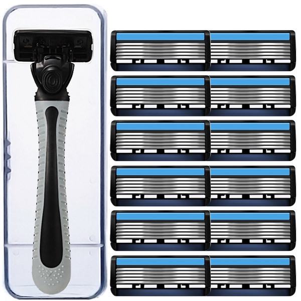Rakblad för män, 6 blad, 12-pack