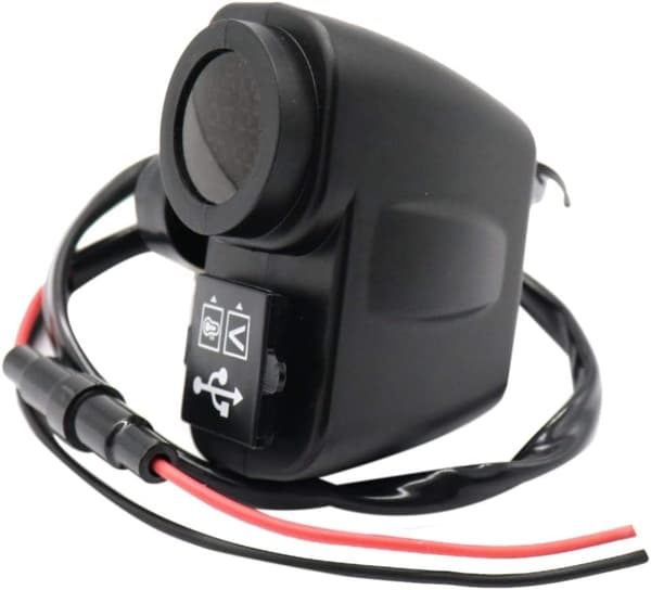 12V 5V Motorcykel USB-oplader til 2.1A 12V Motorcykeloplader med LED Voltmeter Display Termometer