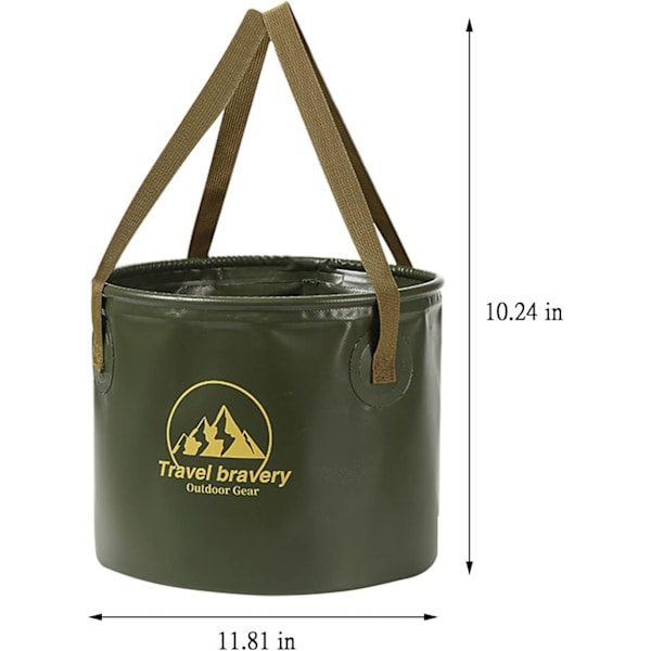Sammenklappelig spand 5 gallon spand multifunktionel bærbar holdbar letvægts sammenklappelig vask