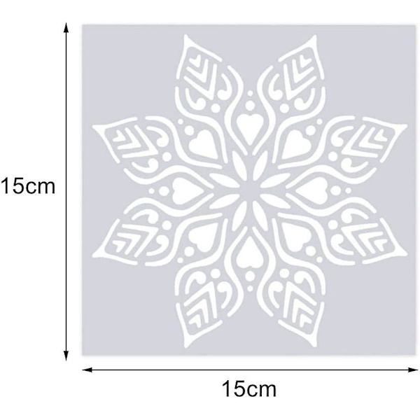 Uudelleenkäytettävät Stenssit - Mandala Stenssit DIY-seinätaiteelle ja Scrapbookingille (16 kpl)