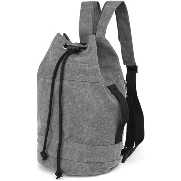 Canvas Reiseduffel, Reisevesker Over natten Weekendvesker Carry On Skulder Tote Bag Ryggsekk grey M