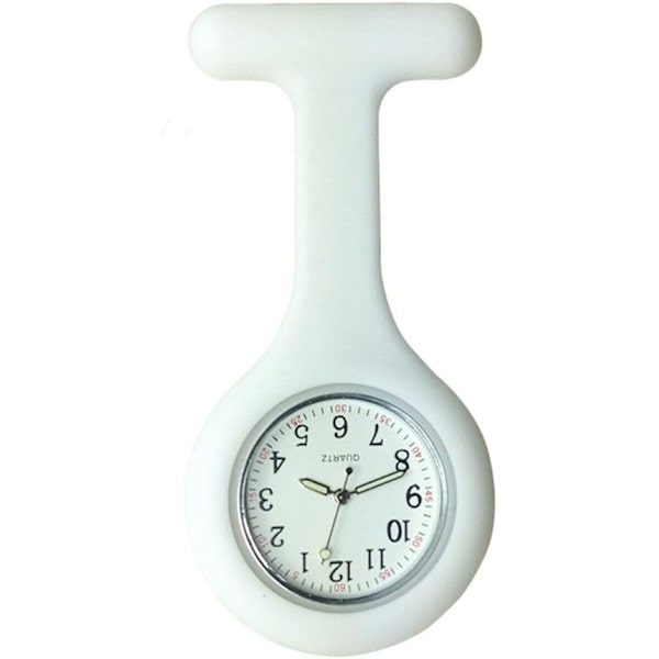 Sjuksköterskebrosch, silikon med stift/klämma, lyser i mörkret, design för infektionskontroll, medicinsk brosch fob-klocka
