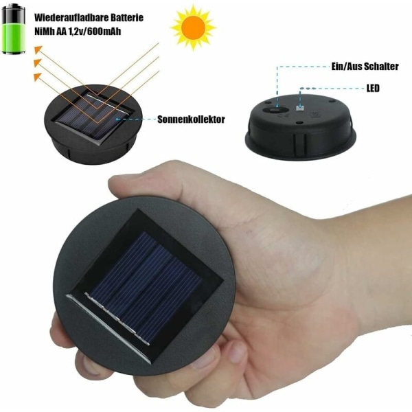 2-pack Solar Lights ersättning LED-lampor, solpaneler, lyktor, ersättningsskydd, hängande lampor utbyte