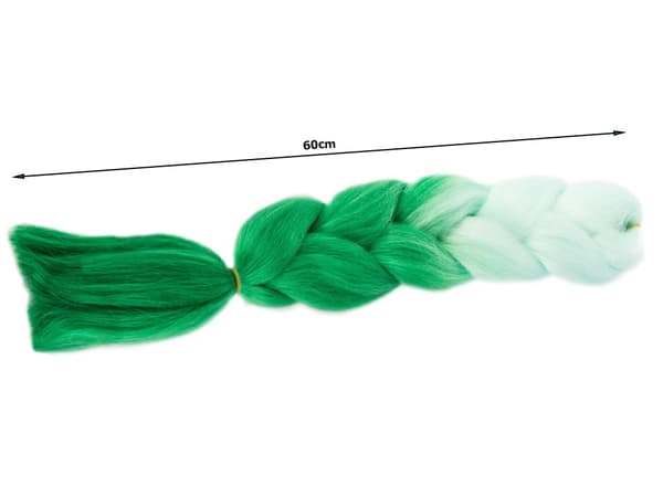 Jumbo Ombre Flette / Hårforlengelse Hårflette - 60 cm green