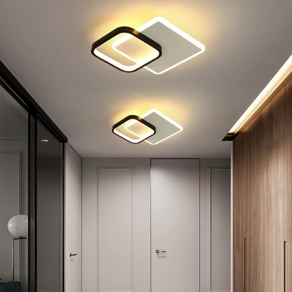 Moderne LED-taklampe, 24W 2700LM Kvadratisk taklampe, 3000K Varmt hvitt