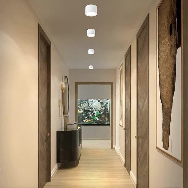 LED Takspotlight Vit Varmvit 3000K 12W Set om 140MM [Energiklass E]