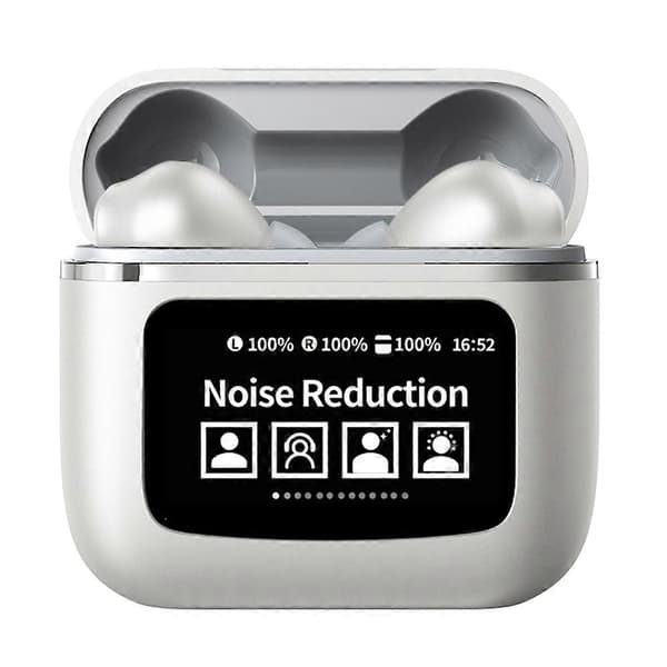 Typ C YW09 In-ear Bluetooth Hörlurar Sport Hörlurar med LCD Touch Screen Laddningsfodral