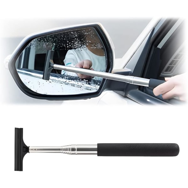 Bakspegel-Vipe för Bil, Infällbar Automatisk Glas-Squeegee, Bärbar Rengöringsverktyg för Alla Fordon, Universal Biltillbehör