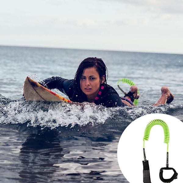 Surf SUP -lautahihna, 7 mm TPU-kierteinen seisova mela- ja surffilautahihna, pehmustettu nilkkaremmi