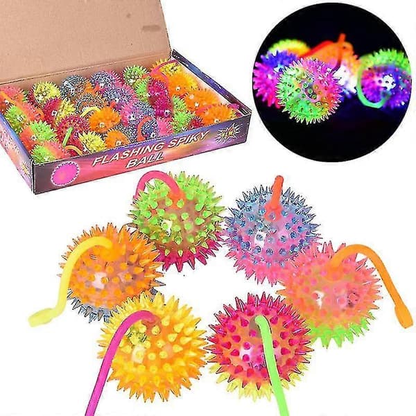 1 st Lysande Självlysande Massageboll 6cm Studsande Ljud Gåva För