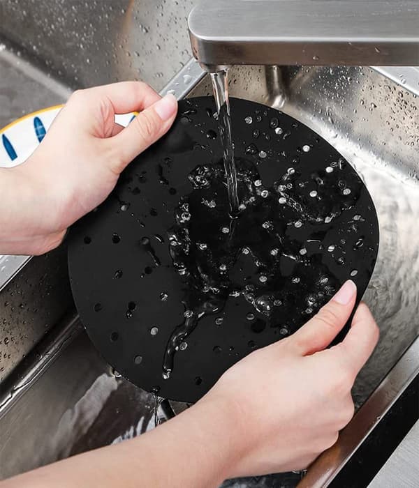 Pakke med 2 luftfritøsematte, silikonbakematte, gjenbrukbar