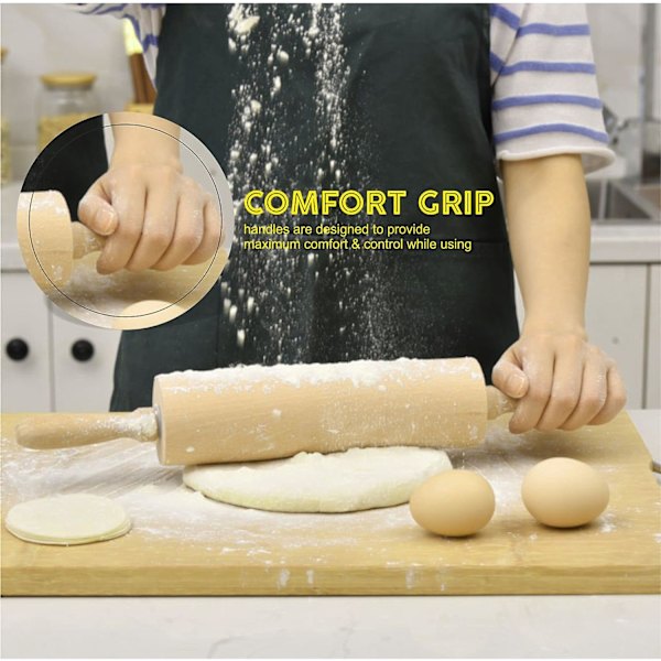 Kavel  Professionell  Trädeg Rulle DIY Hantverk Verktyg För Bakning Cookie Pizza Chapati Bakverk Paj Bröd Köksutrustning