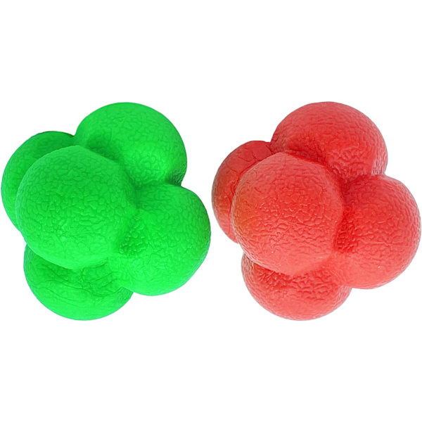 Reaksjonsball, sekskant smidighetsball, for trening for å forbedre hånd-øye-reaksjon og smidighetskoordinasjon refleksøvelse, (2 stk)