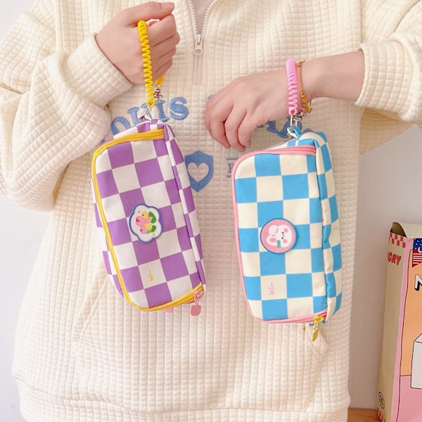 Kawaii blyantshus med 2 stk. nåle æstetisk blyantshus Kawaii stationær Kawaii skoleartikler