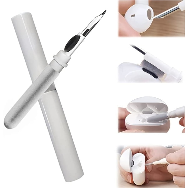 Rengjøringssett for Airpods 1 2 Pro, multifunksjonell rengjøringspenn, myk børste for Bluetooth-øretelefoner