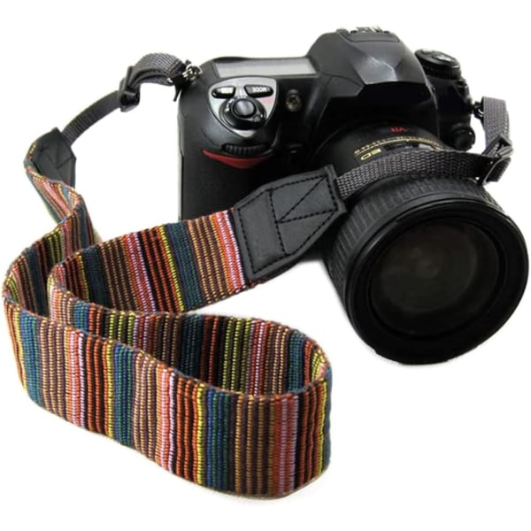 Bohemia Vintage Universaalinen Säädettävä Kameran Kameran Olkahihna Vyö Valjailla Sovitin Sopii DSLR-Kameralle