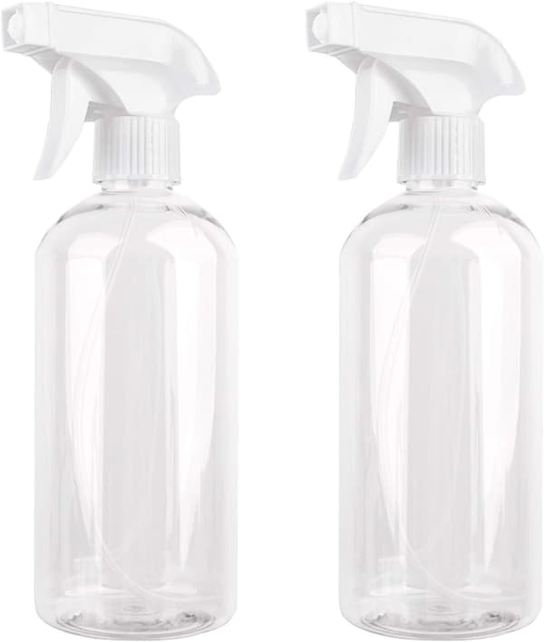 500ML Tom Sprayflaska, 2-pack Tom Sprayflaska i Plast med Pump, Transparent