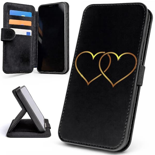 Pung Etui / Mobil Etui til Samsung Galaxy S26 - Dobbelt Hjerter