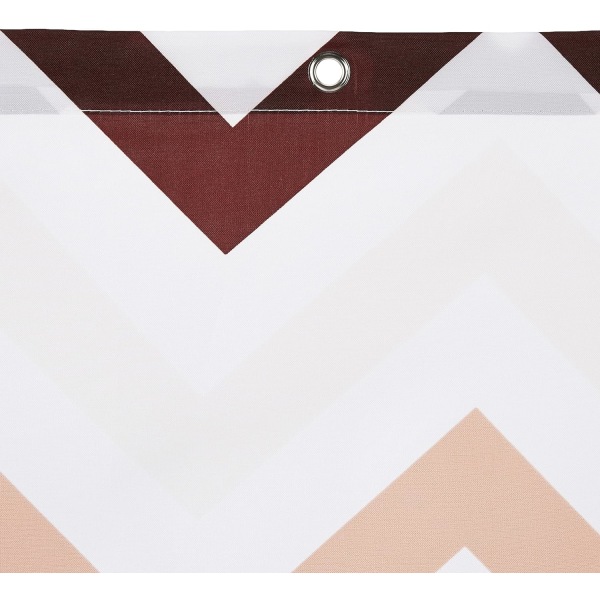 Dusjforheng i stoff - 72 x 72 tommer, for baderom 72''x72'' Orange Ombre Chevron
