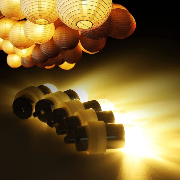 Ballongljus, 30 st mini LED-lyktor, batteridrivna mikro-LED-lampor för papperslyktor, ballonger (varmvita)