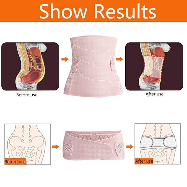 Postpartum Belly Wrap - C-sektion Återställningsbälte 2 i 1 Set M XL