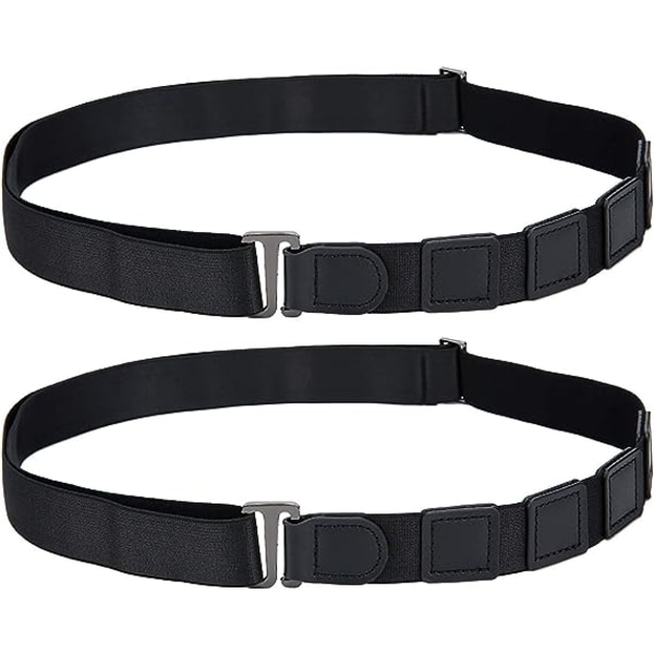2 skjorthållare med justerbara axelband för en snygg och stilren look, , svart