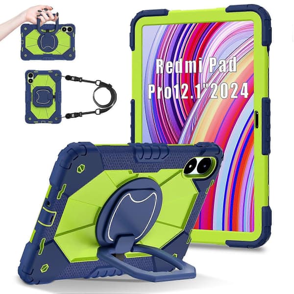 För Xiaomi Redmi Pad Pro 5G/Pad Pro/Poco Pad 4G Ställfodral Silikon+PC Tablet Skydd