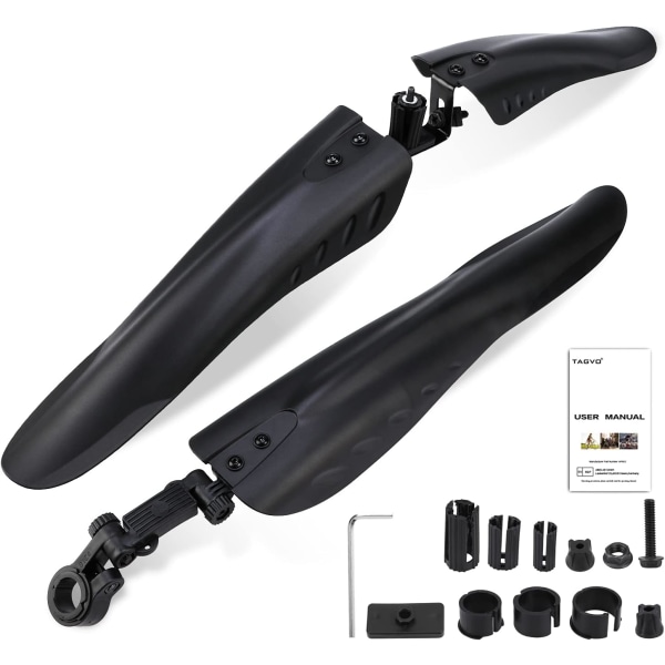 Bike Mudguard Set for 24/26/27.5 inch, 3 Parts-Universal Full Cover Thicken Widen Bicycle Fenders Set