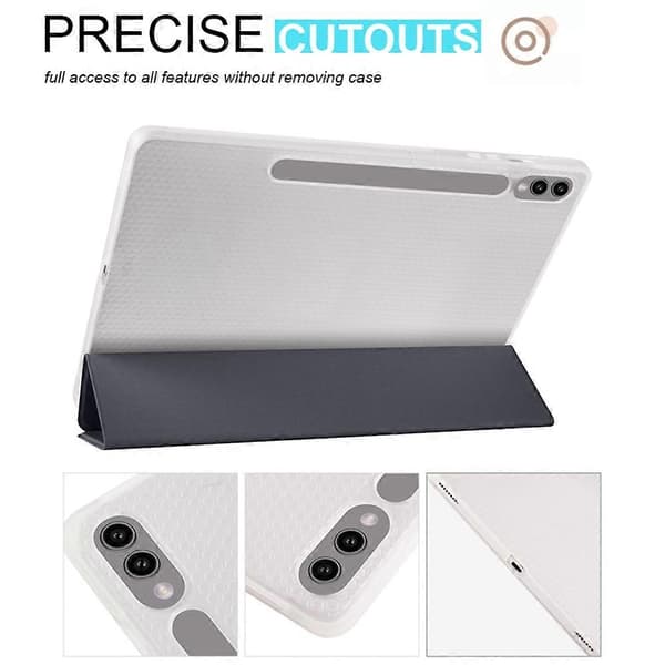 For Samsung Galaxy Tab S10+ Deksel med Penneholder Tri-Fold Stativ Nettbrettdeksel Auto Våkne/Sov
