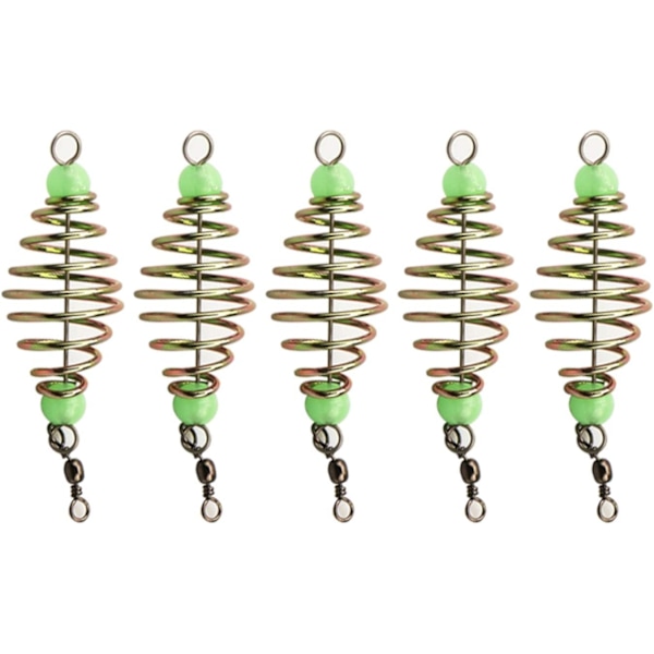 5 st Bait Traps, Fiskeutrustning, Karpfiske Tackle, Feeder Fiske, Karpfiske Bait Holder, Bait Cage Fiske, Bait Cage（5 st）