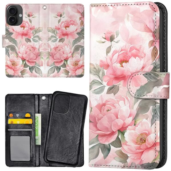 iPhone 16 Plus - Lommebokveske/deksel Blomster