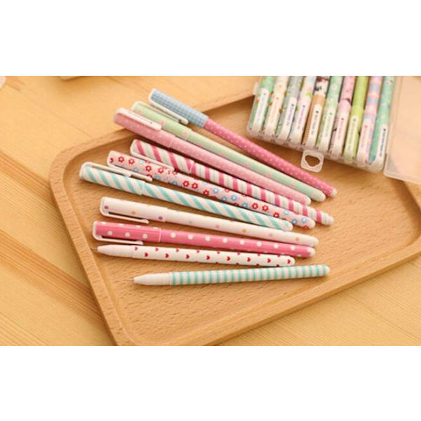 10 stk. søde farvepenne til kvinder Toshine farverige gelpenne flerfarvede penne til Bullet Journal-skrivning Roller Ball Fine Point-penne B Multicolored