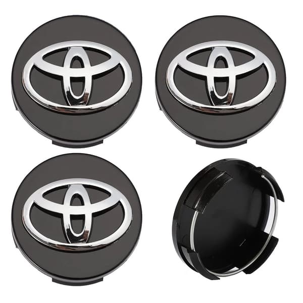 Toyota centrumkåpor / hjulnavsbilsemblem - 4-pack 62mm - Black