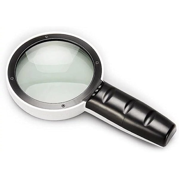 Suurennuslasi valolla, 30x suuri taskusuurennuslasi 3 LED-valaistu suurennuslasi, vanhuksille lukemiseen, juottamiseen, tarkastamiseen, koruihin