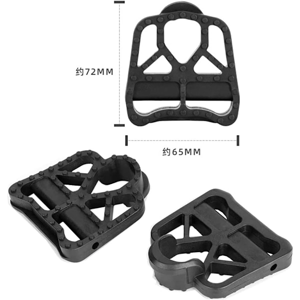 Cykelpedaladapter, cykelskoklossar, automatisk plattformsadapter, kompatibel med Shimano SPD - SL/Look Keo-pedaler
