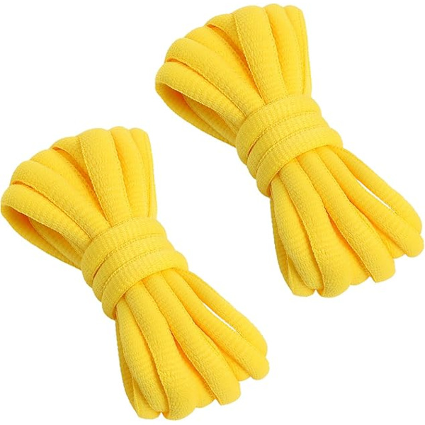 Ovale skolisser, 100 cm skolisser ovale til løbesko, basketballsko og sneakers - 1 par Yellow