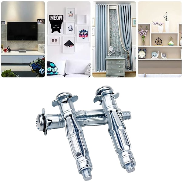 20 st M6*50MM ihåliga metallankare expansionsmetallankare expansionsankarskruv metallankare för gipsskiva ihålig vägg