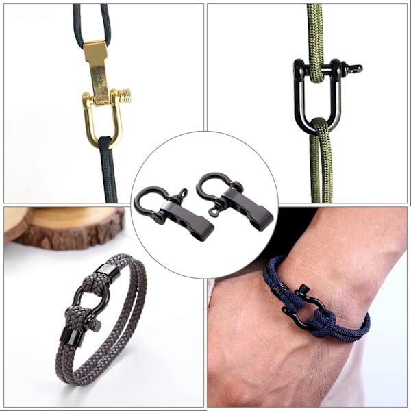 Justerbar spänne legering shackle justerbar D-ring shackle legering shackle, 5 stycken shackle spänne, för klättringsutrustning, utomhus