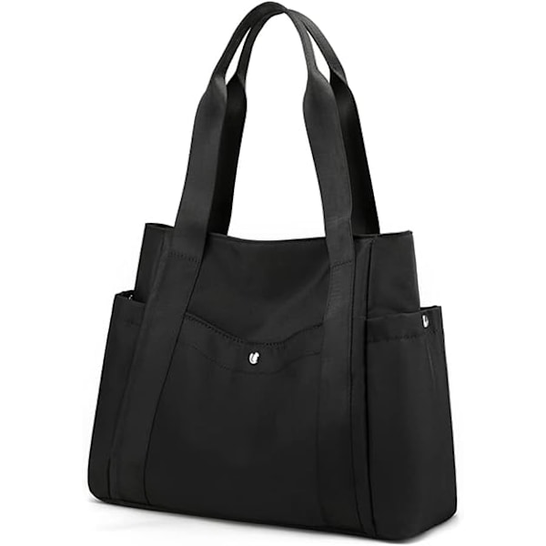 Toteväska för kvinnor Nylon Casual Handväska Axelväska Multifickor Topphandtag Shoppingväska