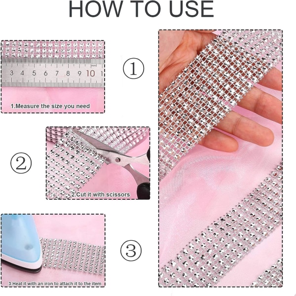 2 ruller akryl gull rhinestone diamantbånd, 4 rader og 6 rader rhinestone mesh bånd diamant stripe bling hjemmedekor