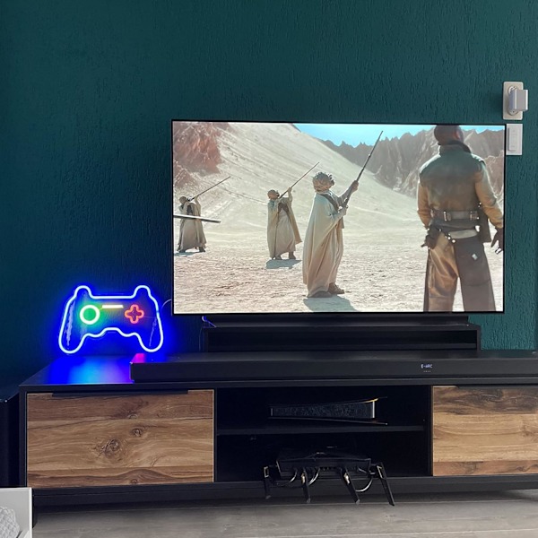 LED Neon Gaming-skylt - Gamepad-formad lampa för tonårspojkar spelrum, sovrum - Gamer-gåva