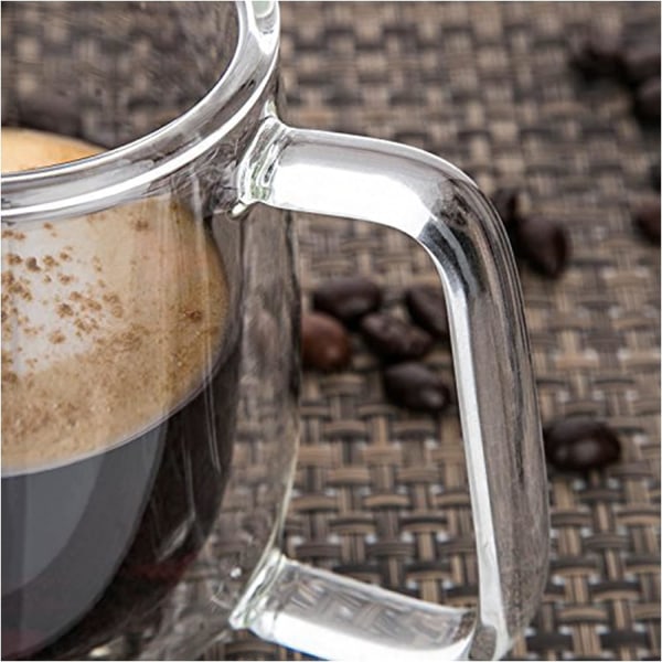Dubbelväggglas, borosilikatglas, te, kaffe, 250ml