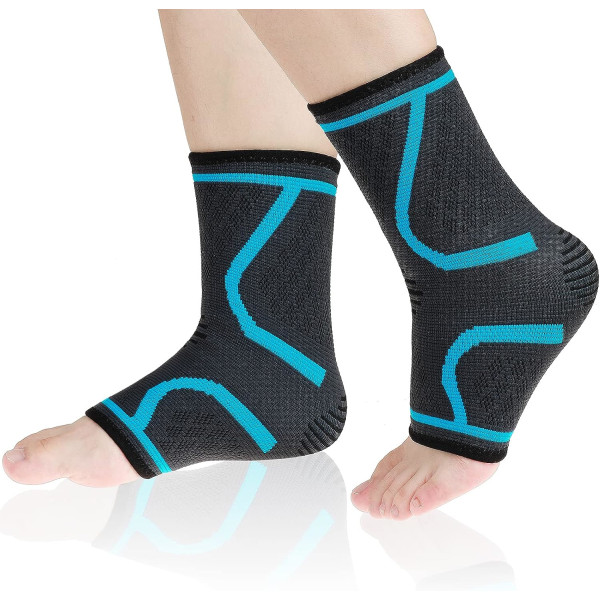 Ankle Support Brace 1 Pair, Plantar Fasciitis Socks, Compression Foot Sleeves for Sports Arthritis Pain Relief