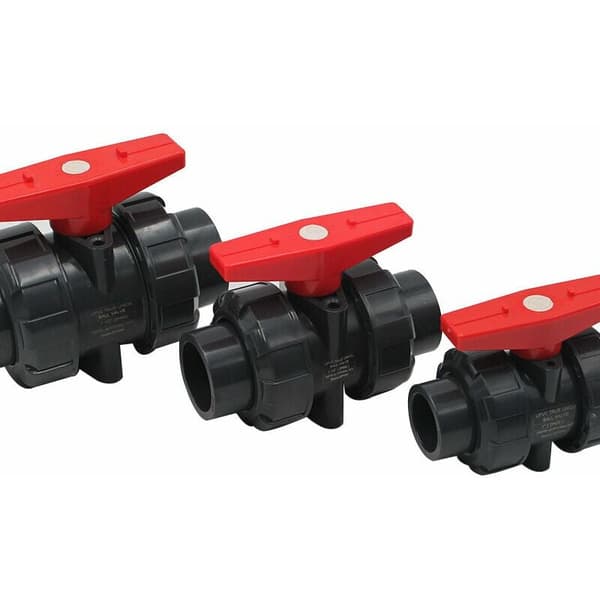 Dobbel union ventil for liming diam 40 mm pvc kuleventil kuleventil sph kuleventil