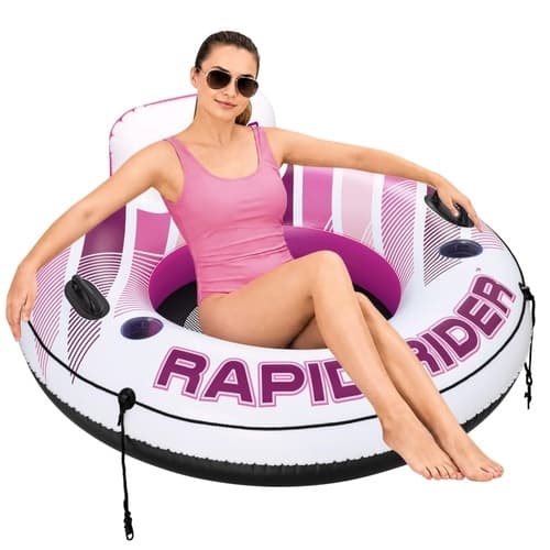 Badrin med ryggstöd / Flytande stol - 120 cm Rosa pink