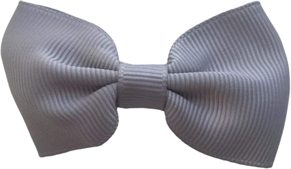 Mörkgrå Gummi Grosgrain Hårrosetter för flickor, Skolklämmor, 10-pack, 2,7 tum Dark Grey