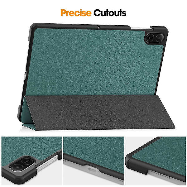 Til Honor Pad X8a Trifold Stand Cover PU Læder+PC Tablet Case - Grå