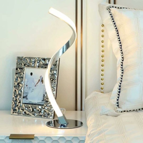 Dimbar LED-sänglampa, pekbordslampa (varmvit/vit/neutral), modern LED 3-nivå ljusstyrka